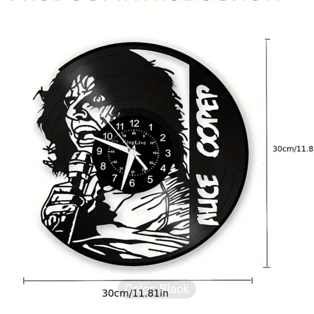 1 piece vinyl artist retro vintage style clock